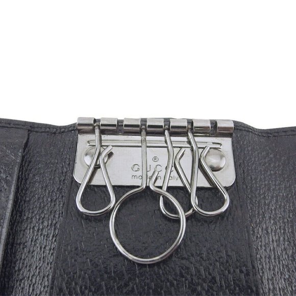 GUCCI Key Case GG Canvas Canvas x Leather Authentic - Picture 6 of 10